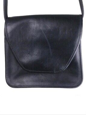 Coach Vintage Forever Collection Lindsay Black Leather Flap Top Crossbody Bag